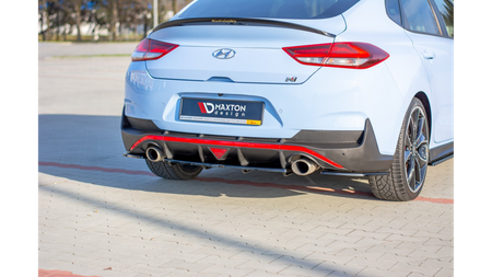 Splitter Hyundai I30 III N Fastback Tył Środkowy z Dyfuzorem Gloss Black