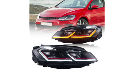 Lights Volkswagen Golf 7 Front Red