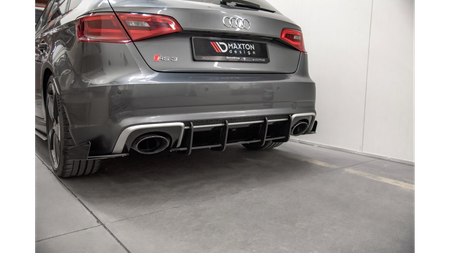Diffuser Audi RS3 8V Sportback Rear Racing Durability v.1 Red