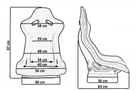 Racing seat RALLY Velvet Black