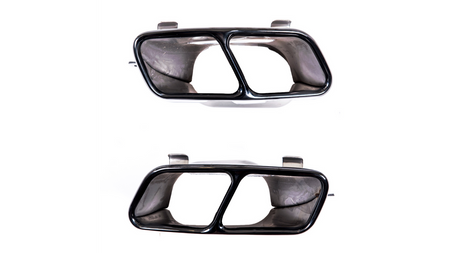 Exhaust Tail Pipes Black suitable for MERCEDES A-Class (W176) CLA (C117, X117) GLA-Class (X156) 2012-2018