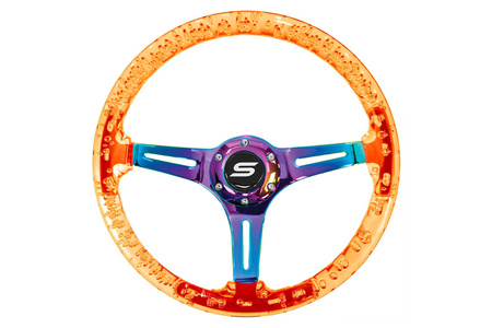 Steering wheel SLIDE 350mm offset:70mm NeoChrome Acrylic Orange