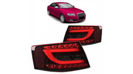 Lampy Audi A6 C6 Tył LED Red-Smoke