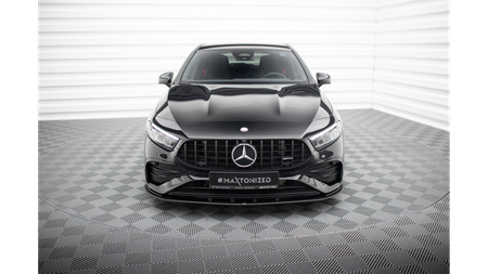 Splitter Mercedes-Benz A W177 A35 Facelift Front Pro Black