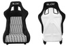 Racing seat SLIDE KS2 Premium Black & Logo Pattern Suede White Glitter