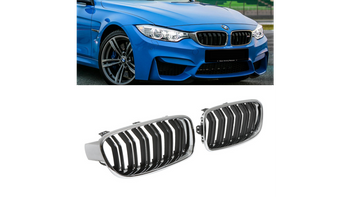 Grill BMW 3 F30 F31 podwójne żeberka Chrome & Black