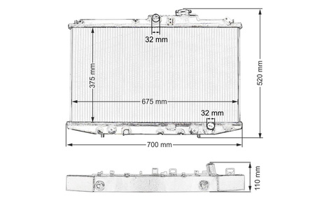 TurboWorks Sports Water Radiator Honda Accord MK VI 1998-2002