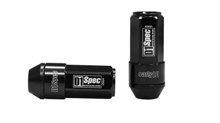 Forged wheel lug nuts D1Spec Heptagon 2in1 Steel M12x1.25 Black 