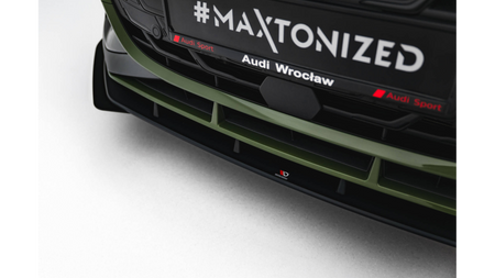 Splitter Audi S3 A3 S-line 8Y Facelift Front Street Pro Black + Gloss Flaps