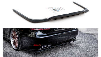 Central Rear Splitter (with vertical bars) Leuxs LS Mk4 Facelift Gloss Black