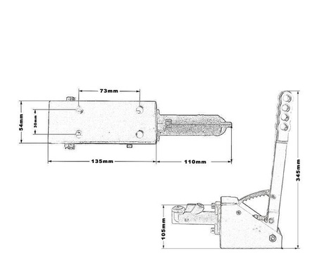Hamulec ręczny hydrauliczny B04 Górny TurboWorks 