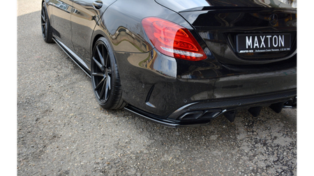 Splitter Mercedes-Benz C W205 C43 Tył Boczne Gloss Black