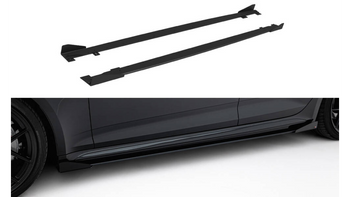 Side Skirts Audi RS5 F5 Sportback Street Pro Black + Gloss Flaps