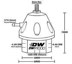 DeatschWerks DWR1000 Adjustable Fuel Pressure Regulator AN6