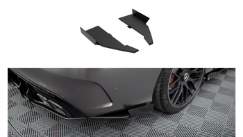 Splitter Mercedes-Benz C W205 C63 Facelift Rear Side Street Pro Black-Red + Gloss Flaps