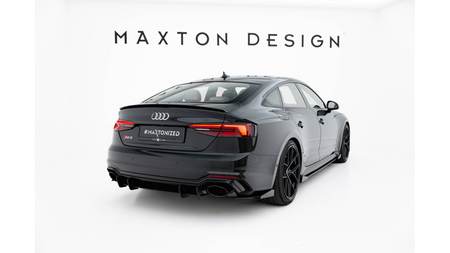 Splitter Audi RS5 F5 Sportback Tył Boczne Street Pro Black + Gloss Flaps