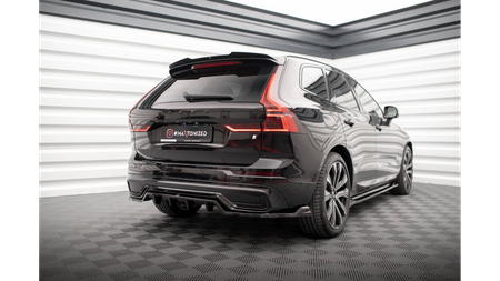 Splitter Volvo XC60 R-Design II Facelift Tył Środkowy z Dyfuzorem Gloss Black