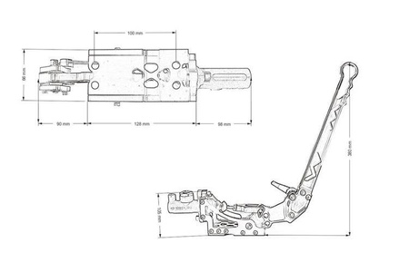 Hamulec ręczny hydrauliczny Professional Race Silver TurboWorks