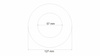 The muffler cap round 57mm 127mm
