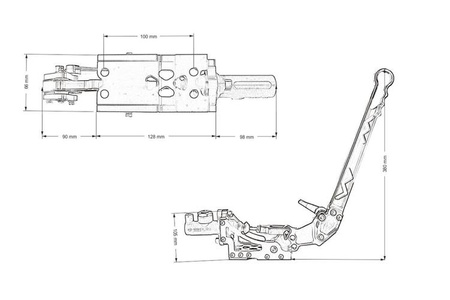 Hydraulic handbrake Professional Race Black TurboWorks