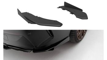 Splitter BMW M440i G22 G23 Facelift Rear Side Street Pro Black-Red + Gloss Flaps