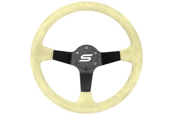 Steering wheel SLIDE 350mm offset:90mm Suede Yellow