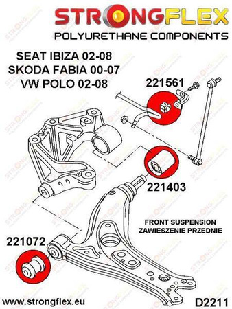 Front anti roll bar bush