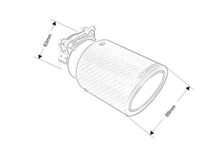 Końcówka tłumika RM MOTORS 63-89mm