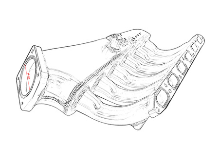 Intake manifold BMW E34 E36 M50 with throttle body and fuel rail