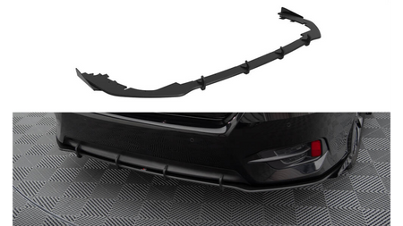 Splitter Honda Civic X Rear Side Street Pro Black + Gloss Flaps