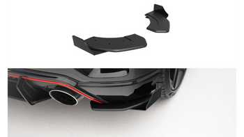 Splitter Hyundai Veloster N Mk2 Rear Side Street Pro Black + Gloss Flaps