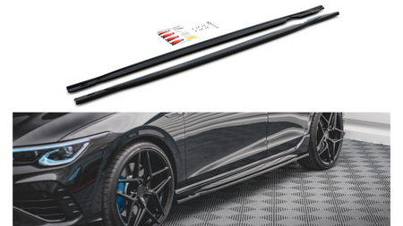 Diffuser Volkswagen Golf 8 R Side Skirts v.1 Gloss Black