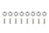 Decorative screws M6x1.0 15mm D1 Silver