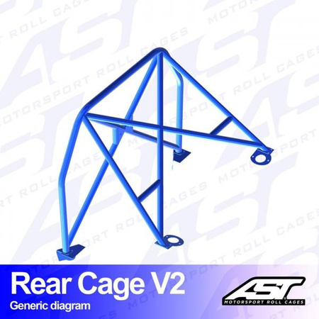 Roll Bar PEUGEOT 306 (Ph 1/2) 3-drzwiowa Hatchback tylna klatka V2