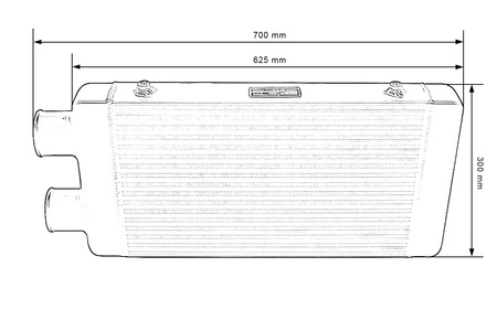 TurboWorks Intercooler 500x300x76 inlet 3" same side