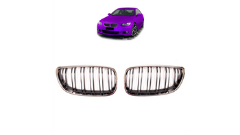 Grill BMW 3 E92 E93 podwójne żeberka Chrome & Black