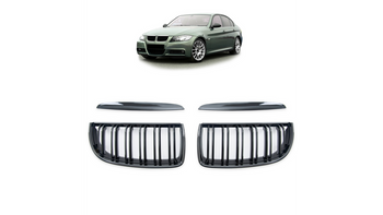 Grill BMW 3 E90 E91 podwójne żeberka Gloss Black