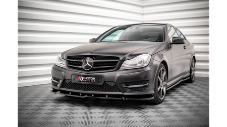 Splitter Mercedes-Benz C C204 W204 Facelift S204 Facelift Front v.1 Gloss Black