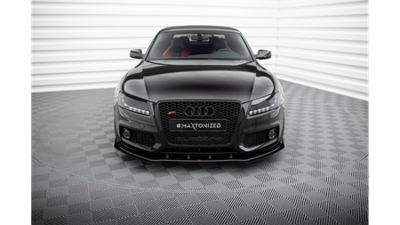 Splitter Audi A5 8T S-Line Front Pro + flaps Black