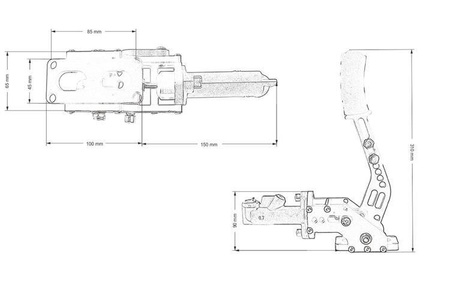 Hamulec ręczny hydrauliczny B01 Red TurboWorks 