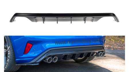 Diffuser Ford Focus IV ST-line \ Wielowahaczowe Rear with exhaust Gloss Black