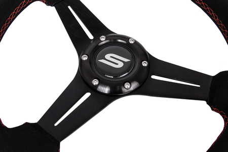 Steering wheel SLIDE 330mm offset:45mm Suede Red