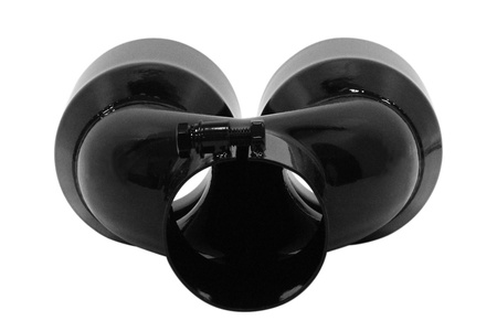 Końcówka Tłumika 89mmx2 wejście 67mm Black