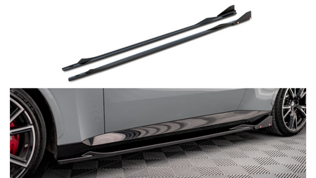 Diffuser BMW 2 G42 M-Pack Side Skirts v.2 Gloss Black + Flaps