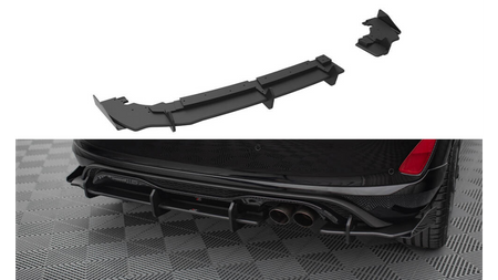 Dokładka Ford Fiesta VIII ST Zderzak Tył + Flaps Black Racing Durability