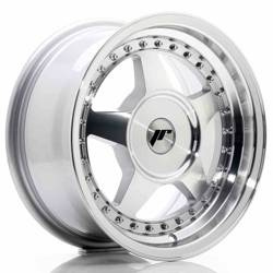 JR Wheels JR6 15x7 ET20-35 BLANK Silver Machined Face