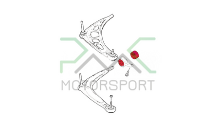 PMC Motorsport front lower wishbone bushes centric BMW E46 Polyurethane 90ShA (60mm)