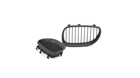 Grill BMW 5 E60 E61 pojedyncze żeberka Matt Black