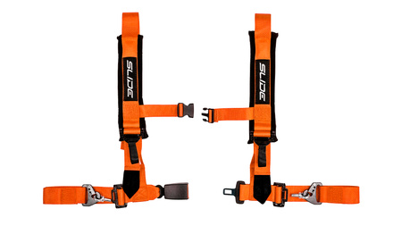 Racing seat belts Slide V2 ORANGE 4P 2" E4