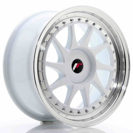 JR Wheels JR26 17x8 ET20-35 BLANK White w/Machined Lip